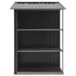 Abri de jardin avec étagère Anthracite 205x130x183 cm Fer – Image 4