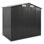 Abri de jardin avec étagère Anthracite 205x130x183 cm Fer – Image 5
