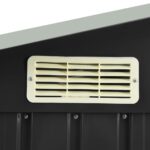 Abri de jardin avec étagère Anthracite 205x130x183 cm Fer – Image 6