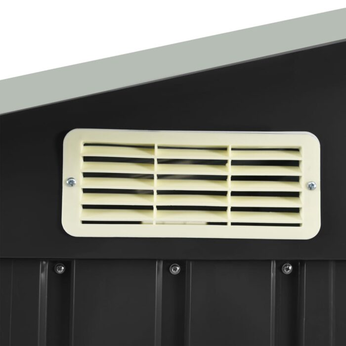 Abri de jardin avec étagère Anthracite 205x130x183 cm Fer – Image 6