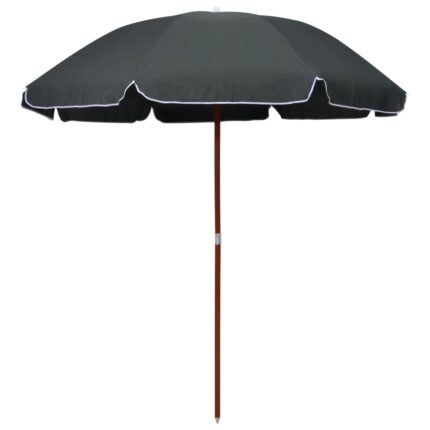 Parasol de jardin avec mât en acier 240 cm anthracite