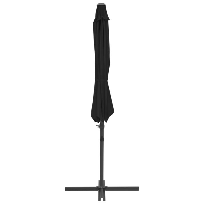 Parasol de jardin en porte-à-faux avec mât en acier noir 300 cm – Image 4