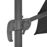 Parasol de jardin en porte-à-faux avec mât en aluminium noir – Image 6