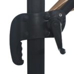 Parasol de jardin en porte-à-faux lumières LED mât en aluminium – Image 6