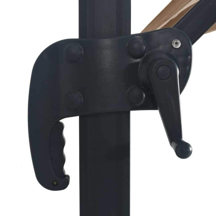 Parasol de jardin en porte-à-faux lumières LED mât en aluminium – Image 6