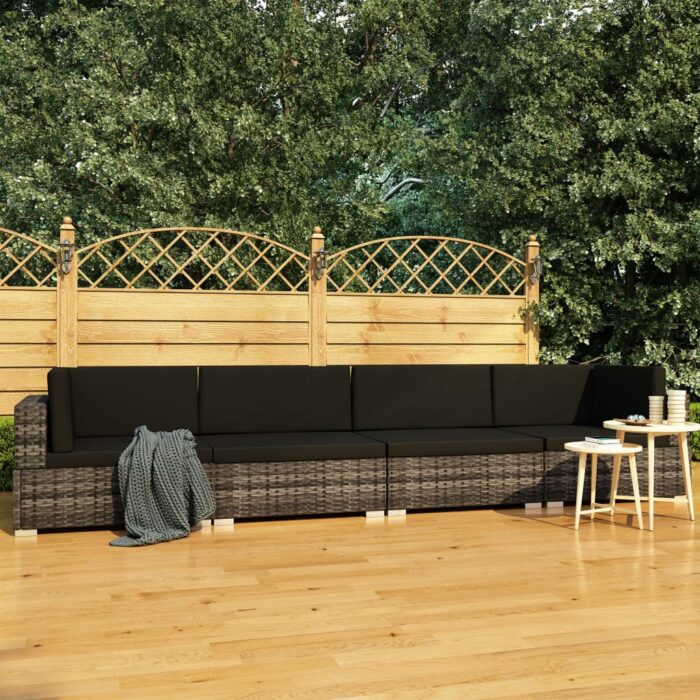 VXL8719883759296_m_en_hd_1.jpg Salon de jardin 4 pcs avec coussins résine tressée gris – Image 1