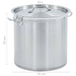 Marmite 35 L 36x36 cm Acier inoxydable – Image 6