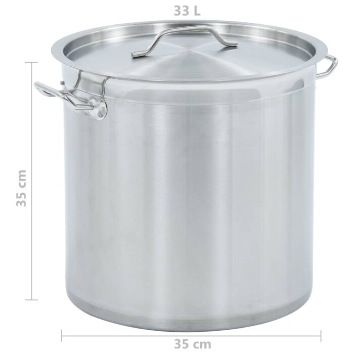 Marmite 35 L 36x36 cm Acier inoxydable – Image 6