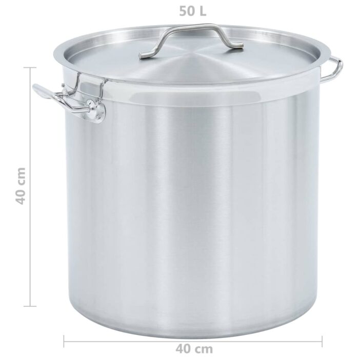 Marmite 50 L 40x40 cm Acier inoxydable – Image 6