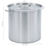 Marmite 71 L 45x45 cm Acier inoxydable – Image 6