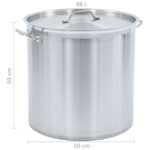 Marmite 98 L 50x50 cm Acier inoxydable – Image 6