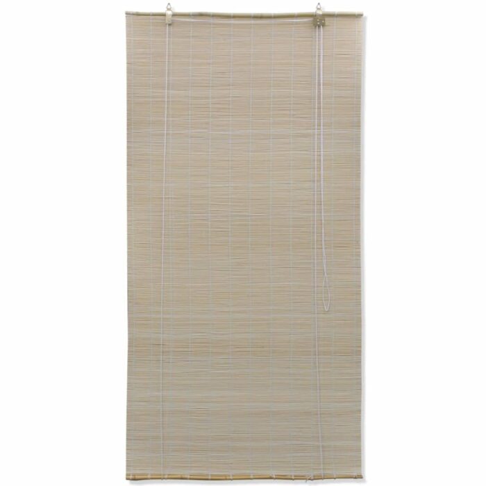 Stores à rouleau Bambou naturel 2 pcs 120x160 cm – Image 2