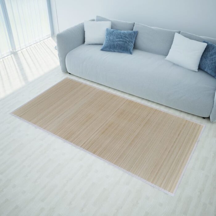 Tapis rectangulaires Bambou naturel 4 pcs 120x180 cm – Image 1