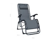 Chaise pliable de terrasse Gris Textilène – Image 7