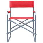 Chaises de metteur en scène lot de 2 Acier Rouge – Image 2