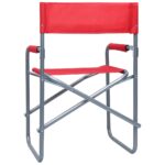 Chaises de metteur en scène lot de 2 Acier Rouge – Image 4