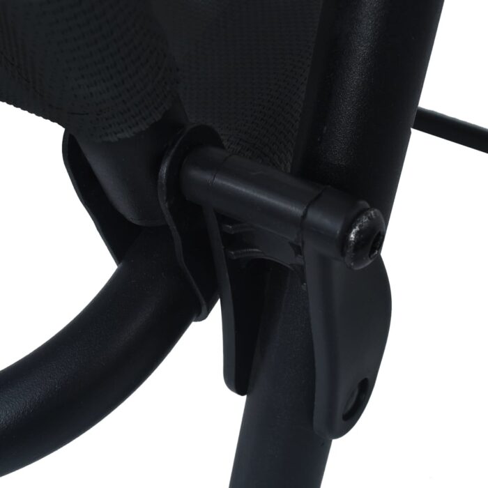Chaises de jardin pliables lot de 2 Textilène Noir – Image 6