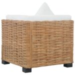 Canapé d'angle avec coussins Rotin naturel – Image 2