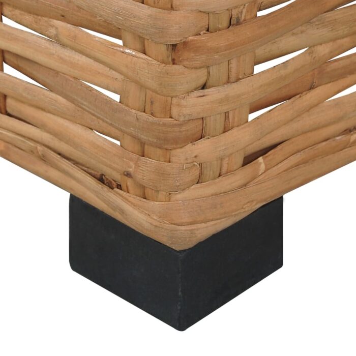 Canapé sans accoudoirs avec coussins Rotin naturel – Image 6