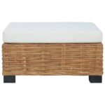 Repose-pied avec coussin Rotin naturel – Image 2