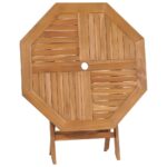 Table pliable de jardin 85x85x76 cm Bois de teck solide – Image 2