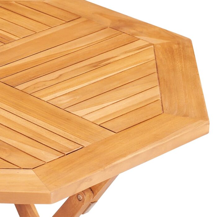 Table pliable de jardin 85x85x76 cm Bois de teck solide – Image 5