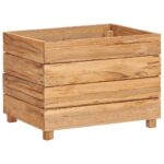 Lit surélevé 50x40x38 cm Bois massif de teck et acier – Image 9