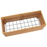 Lit surélevé 100x40x38 cm Bois massif de teck et acier – Image 4