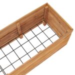 Lit surélevé 150x40x38 cm bois de teck recyclé et acier – Image 5