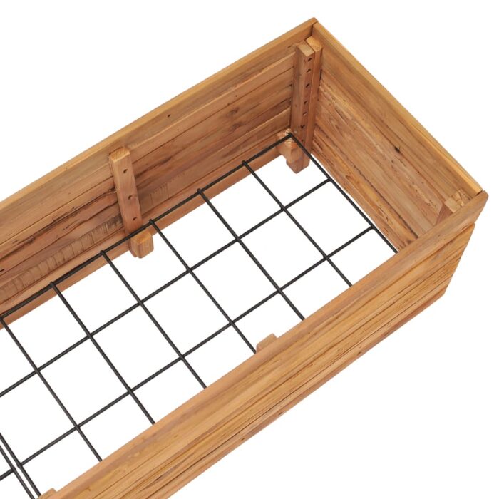 Lit surélevé 150x40x38 cm bois de teck recyclé et acier – Image 5