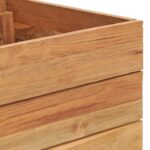 Lit surélevé 150x40x38 cm bois de teck recyclé et acier – Image 6