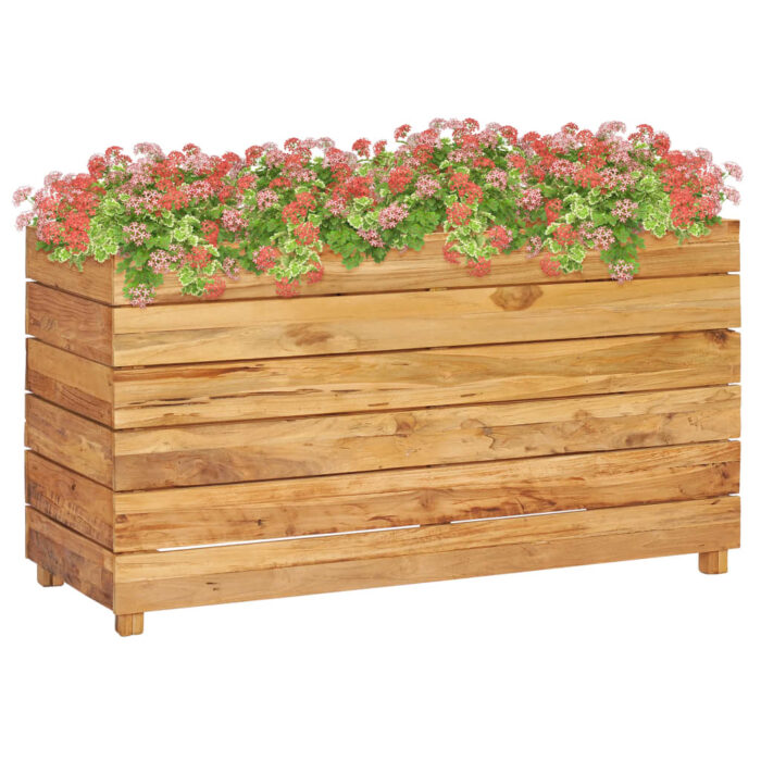 VXL8719883760728_a_en_hd_1.jpg Lit surélevé 100x40x55 cm bois de teck recyclé et acier – Image 1
