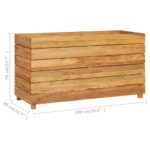 Lit surélevé 100x40x55 cm bois de teck recyclé et acier – Image 8