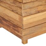 Lit surélevé 100x40x72 cm bois de teck recyclé et acier – Image 7