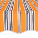 Auvent rétractable manuel 100 cm Rayures jaunes et bleues – Image 3