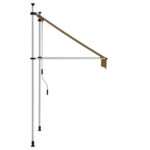 Auvent rétractable manuel 100 cm Rayures oranges et blanches – Image 2