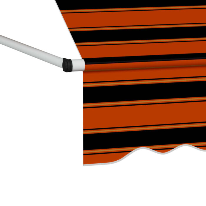 Auvent manuel rétractable 250 cm Orange et marron – Image 3