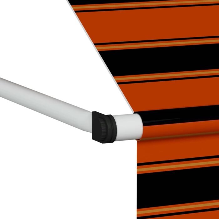 Auvent manuel rétractable 250 cm Orange et marron – Image 4