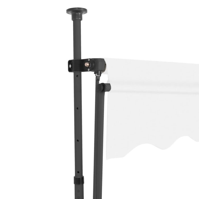 Auvent manuel rétractable avec LED 300 cm Crème – Image 3