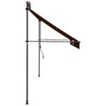 Auvent manuel rétractable avec LED 350 cm Orange et marron – Image 4