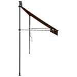 Auvent manuel rétractable avec LED 400 cm Orange et marron – Image 4