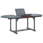 Table de jardin Gris 200x100x75 cm Bois d'acacia massif