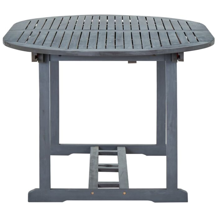 Table de jardin Gris 200x100x75 cm Bois d'acacia massif – Image 4