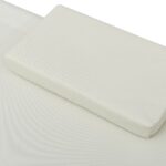 Lit de repos d'extérieur avec auvent et oreillers Blanc crème – Image 4