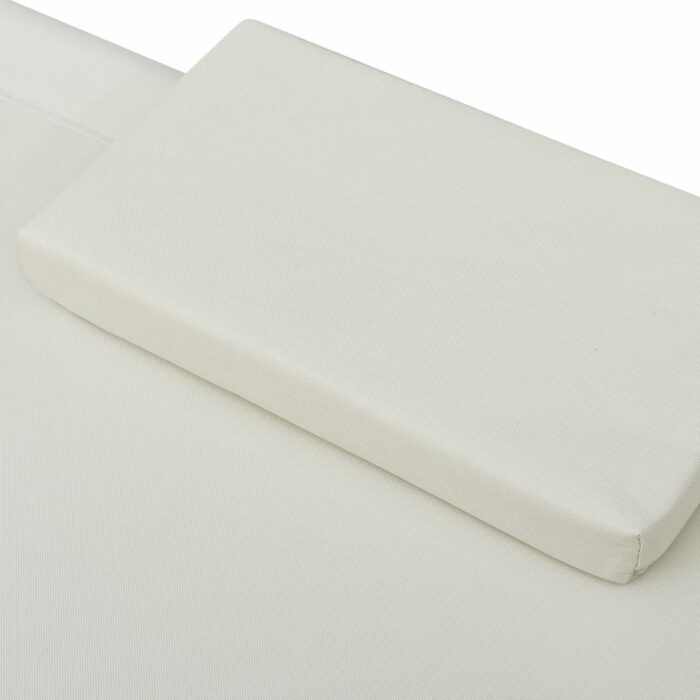 Chaise longue d'extérieur Tissu Crème – Image 4