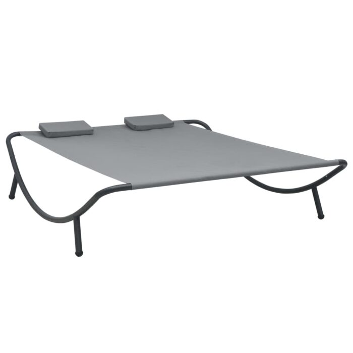 Chaise longue d'extérieur Tissu Anthracite – Image 1