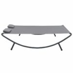 Chaise longue d'extérieur Tissu Anthracite – Image 2
