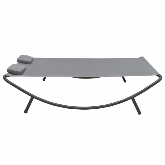Chaise longue d'extérieur Tissu Anthracite – Image 2