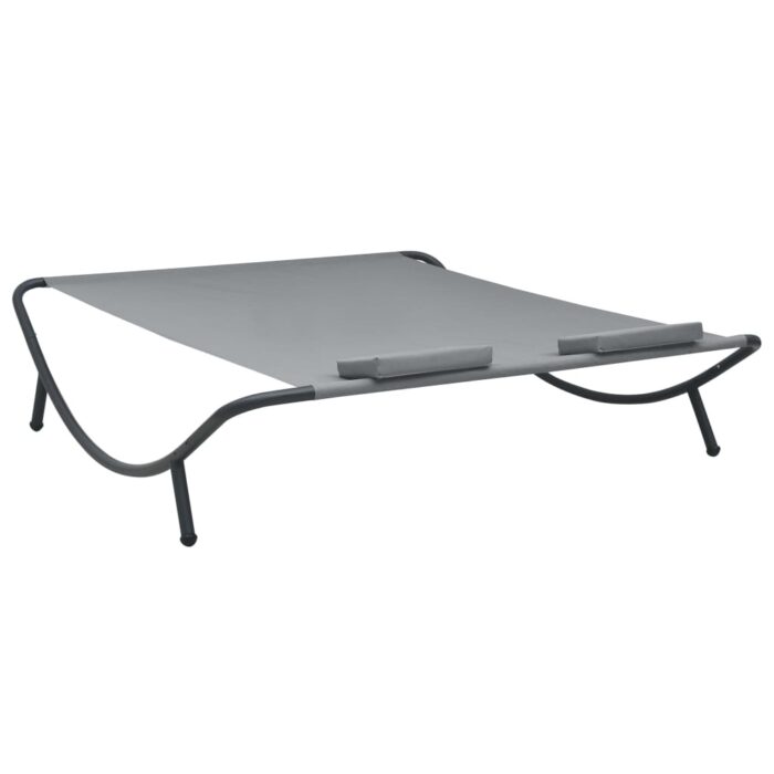Chaise longue d'extérieur Tissu Anthracite – Image 3