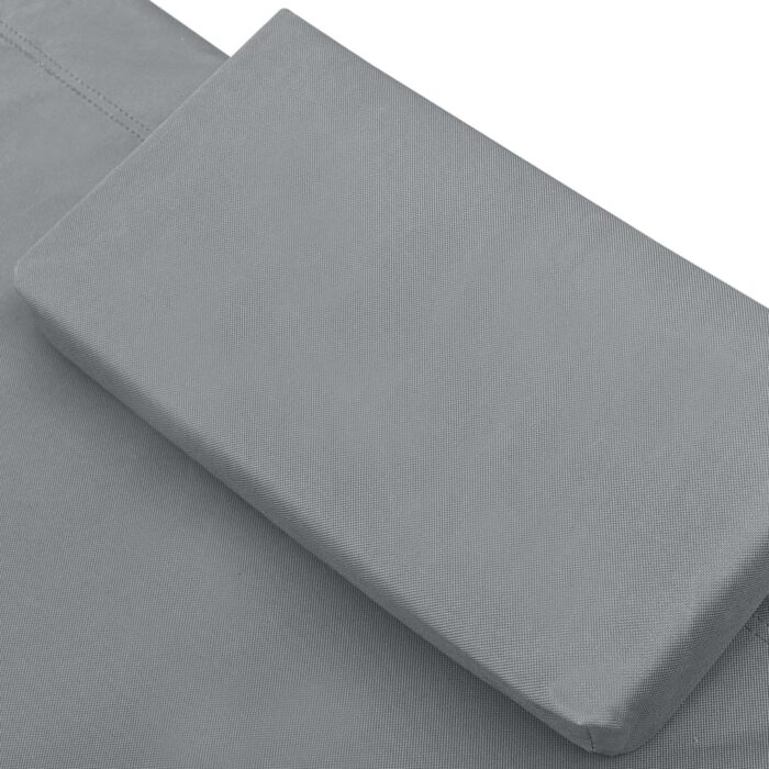 Chaise longue d'extérieur Tissu Anthracite – Image 4